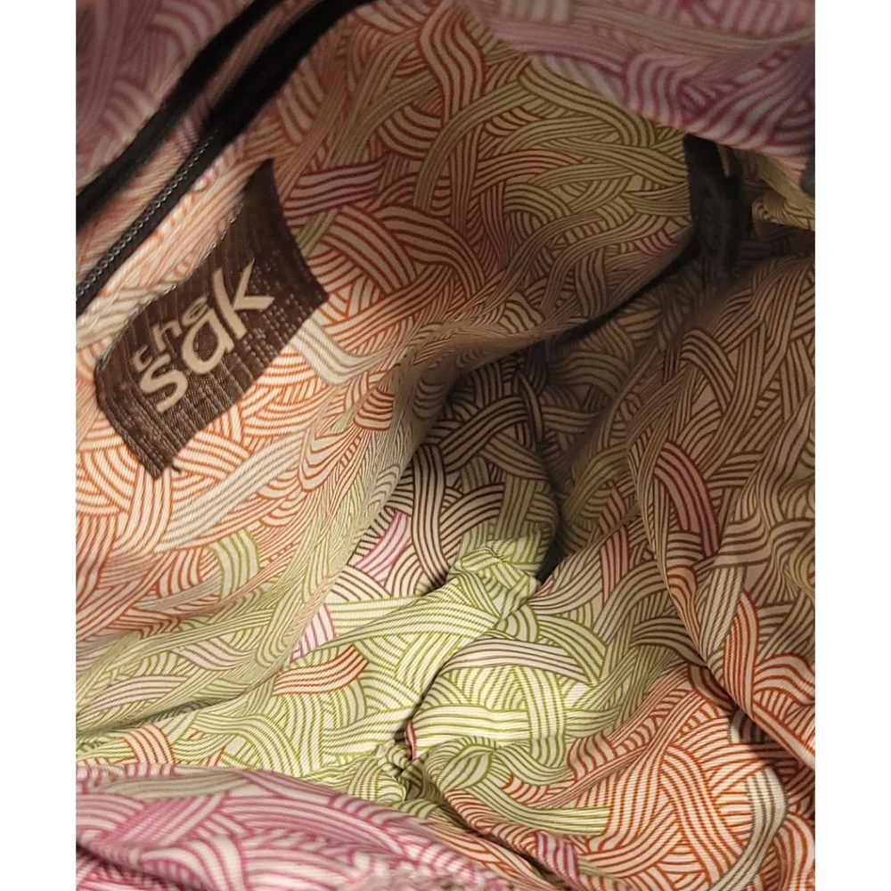 The Sak Iris Leather Crossbody Bag Black Adjustable Strap Pockets - Picture 9 of 12